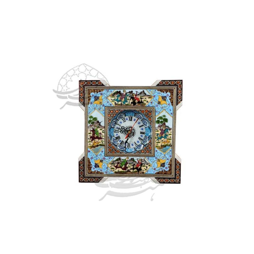 ساعت چهار گوش مینیاتور صفحه مینا اعلا