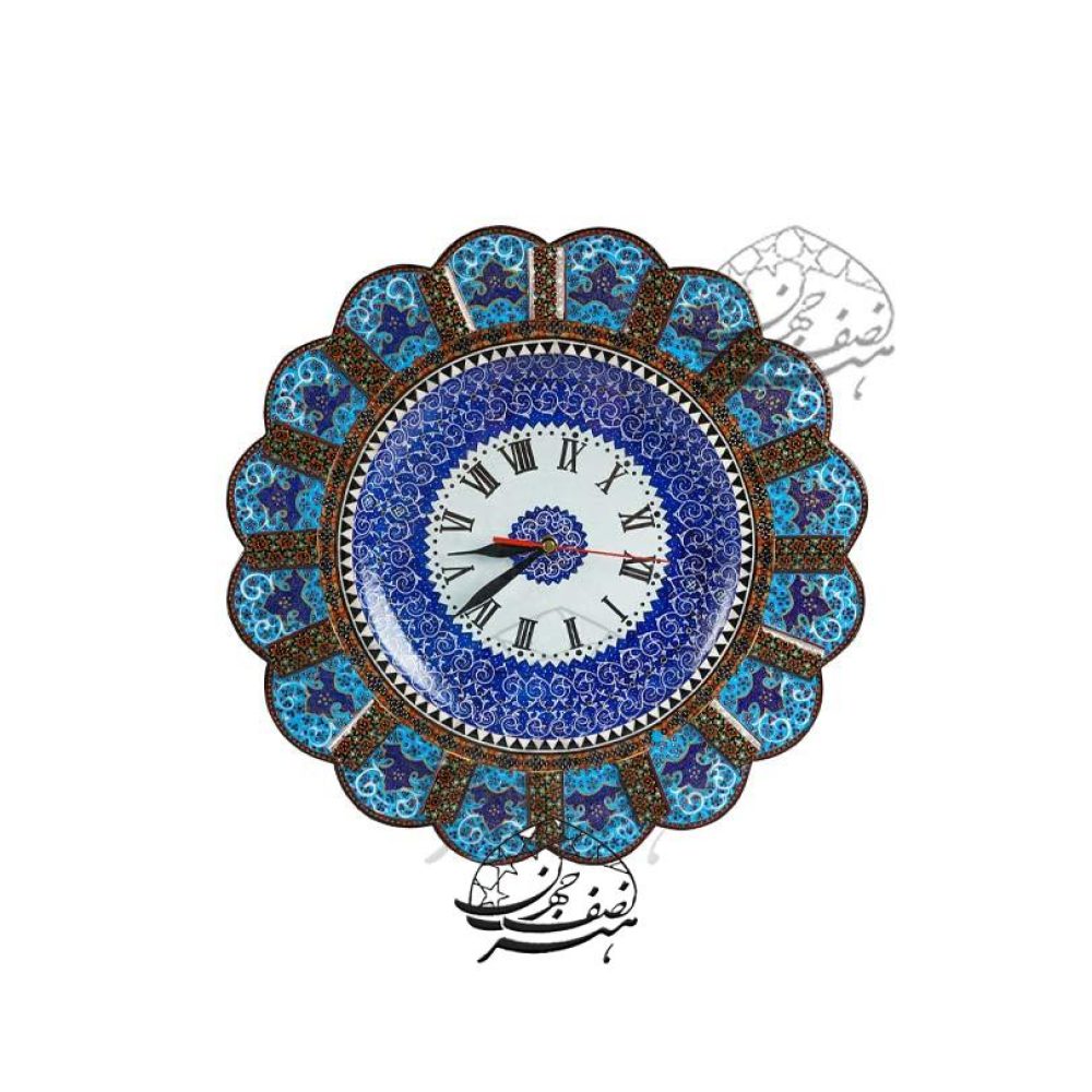 ساعت خاتم و مینا طرح گلی