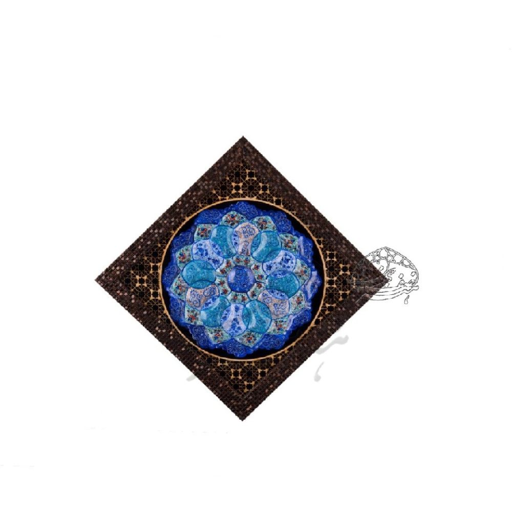 قاب بشقاب مینا کاری مشبک