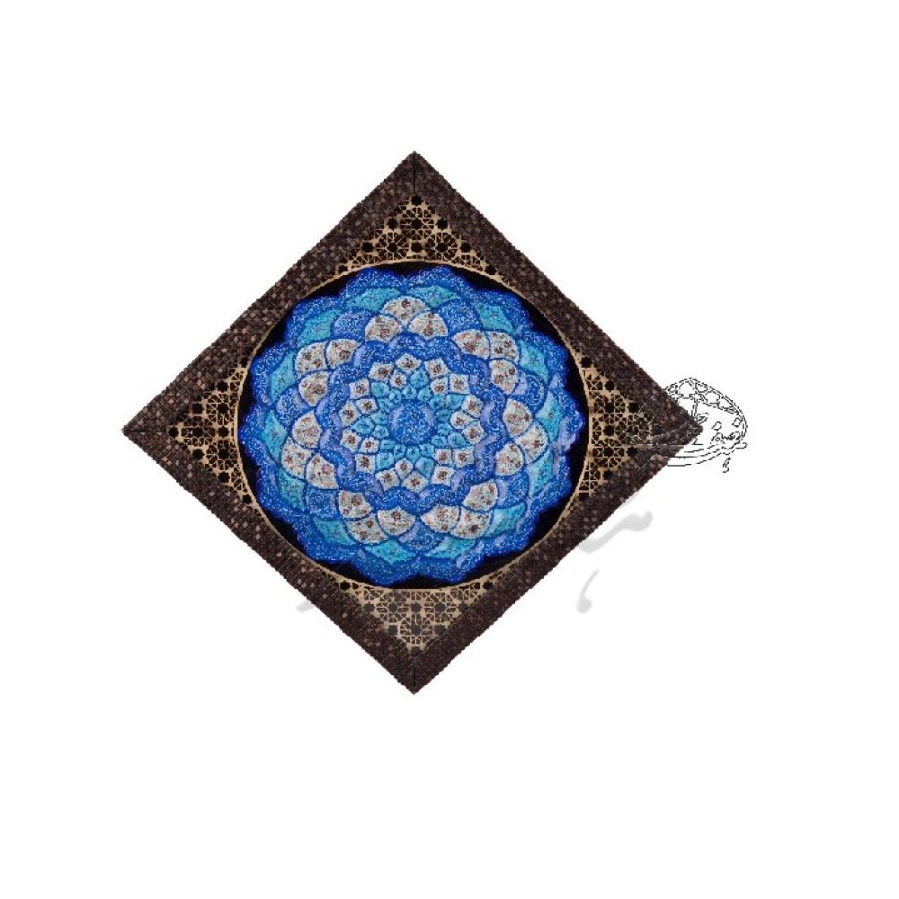 قاب بشقاب مینا کاری مشبک قطر 30 سانت