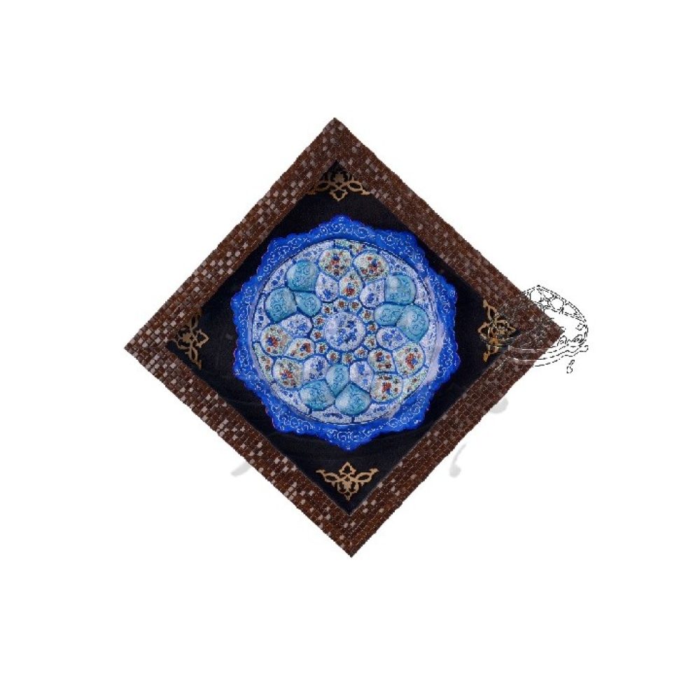 قاب بشقاب مینا کاری قطر 20 سانت