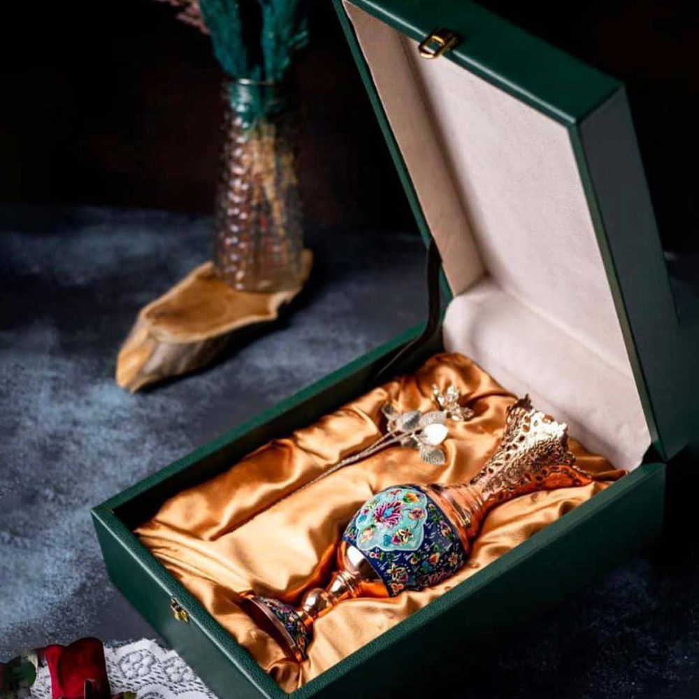 ست هدیه سنبلدان - ست هدیه سنبلدان و گل روکش‌نقره