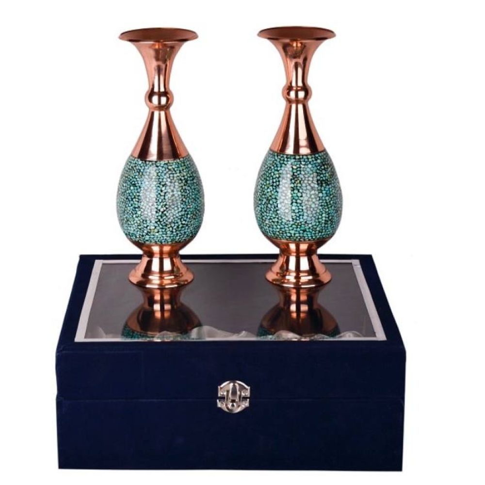 گلدان با جعبه جیر - ست گلدان صراحی 25cm همراه جعبه جیر