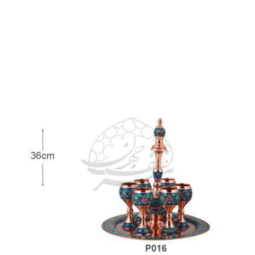 سرویس شربت خوری کوچک - سرویس شربت خوری کوچک مس و پرداز